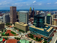 Baltimore Skyline Aerial Photo